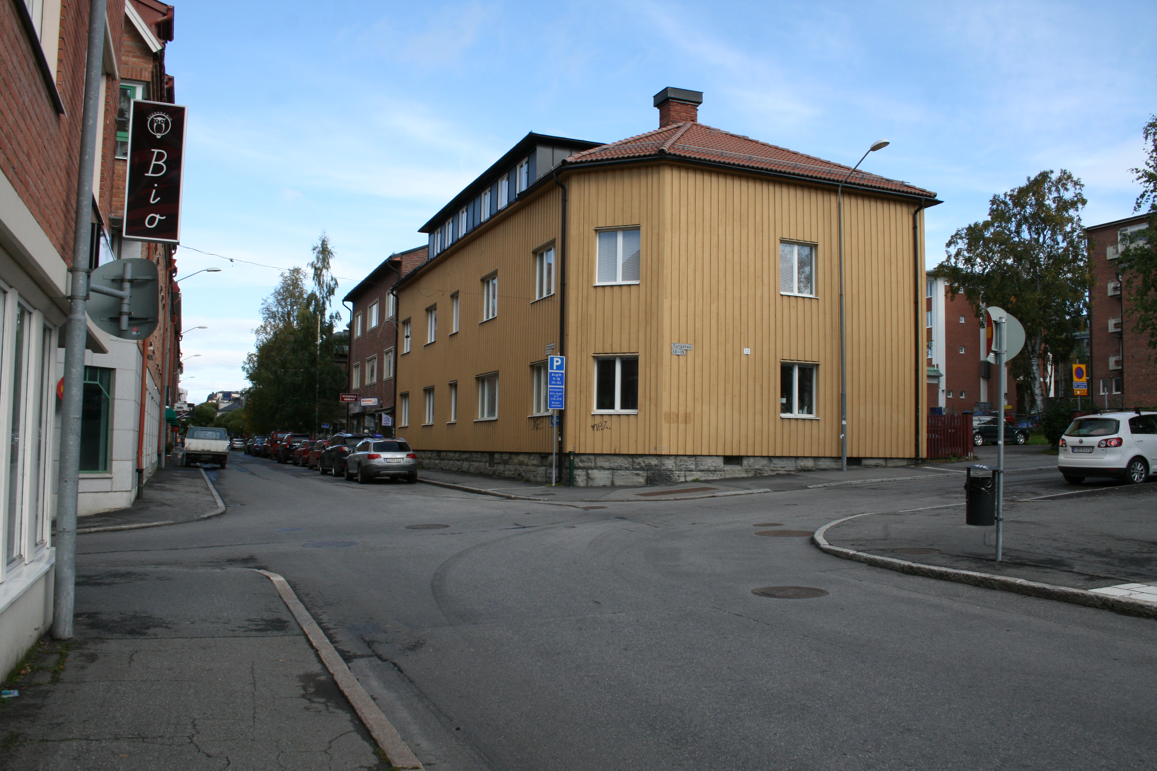 Åkeriet 5, hus 1. Fasader mot Prästgatan/Tullgatan.