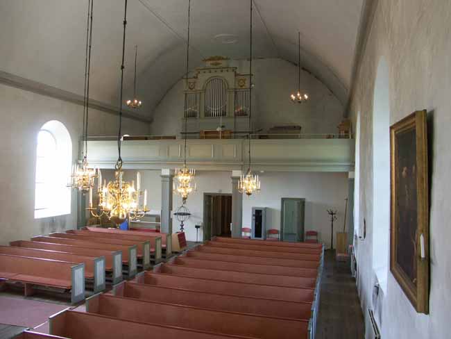 Ärla kyrka, interiör långhus