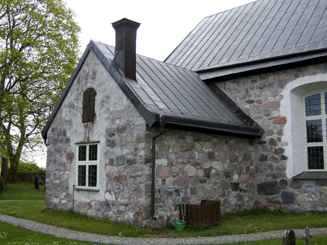 Gåsinge kyrka, sakristian