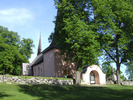 Ripsa kyrka, kyrkoanläggningen från väster
