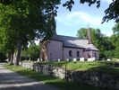 Ripsa kyrka, kyrkoanläggningen från sydväst