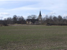Helgarö kyrka, kyrkomiljön sedd från norr