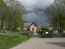 Härads kyrka, kyrkomiljön sedd från väster