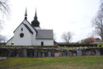 Vansö kyrka, kyrkoanläggningen sedd från öster
