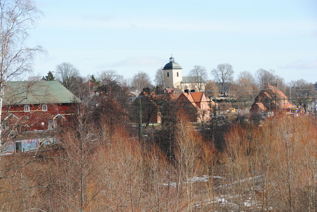 Vagnhärads kyrka, kyrkomiljön sedd från sydväst