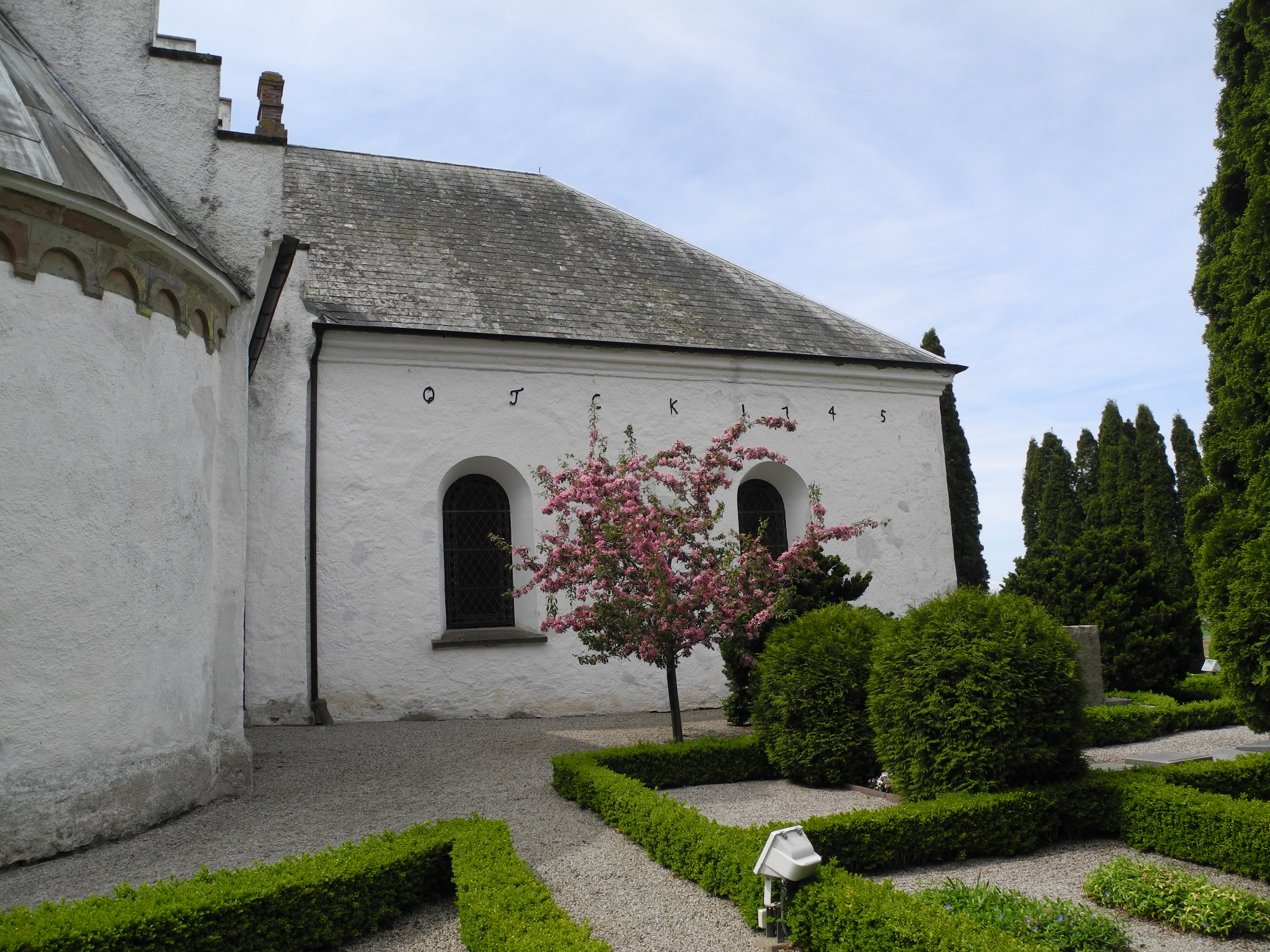 Skabersjö kyrka, nykyrka/korsarm mot norr.