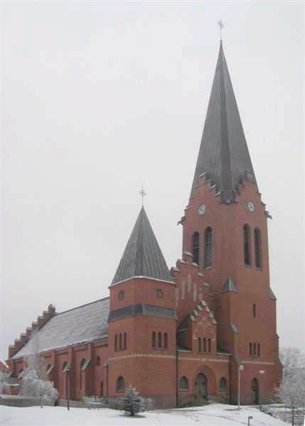 Nässjö nya kyrka sedd från väster.