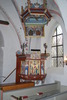 Sireköpinge kyrka, predikstol och baldakin