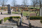 Asks kyrkogård i söder med stenomgärdade gravar