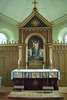 Asks kyrka, altartavla och korskrank