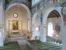 Det interiöra måleriet utfördes av konstnär Ludvig Frid
vid den stora omdaningen av kyrkan och kompletterades
på 1920-talet. Kompletteringarna har sedan dess
tagits bort.