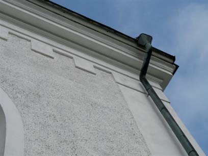 Hultsjö kyrka, Detalj exteriör.