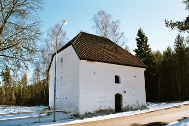 Sockenmagasin vid Södra Fågelås kyrka. Neg.nr. 03/246:23. JPG. 