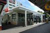 Biljetthallen till tunnelbanas norra uppgång. SAK10206 Sthlm, Husby, Husby centrum från N