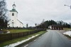 Örsås kyrka med församlingshem och förrådsbyggnad