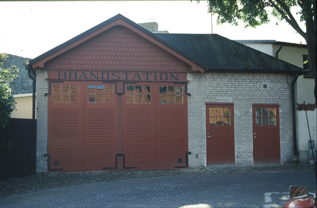 Visby. Gamla brandstationen på Klinten. 