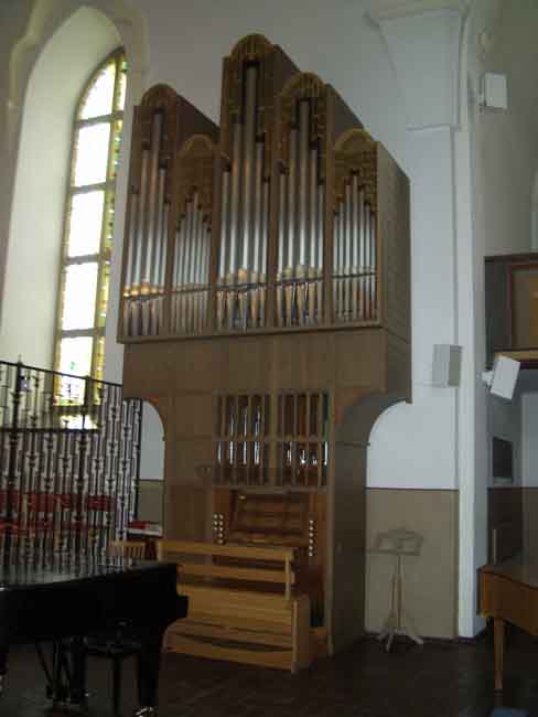 Sunne kyrka, interiören, kororgel.