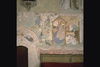 Husby-Sjutolfts kyrka, kalkmålning på korets nordmur, Jesu födelse.