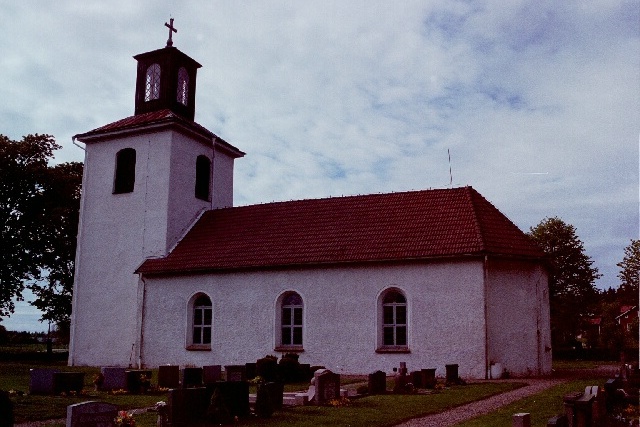 Jäla kyrka exteriör sydöst. Negnr 01/267:33a