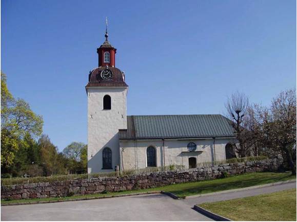 Årsunda kyrkas södra fasad. 
