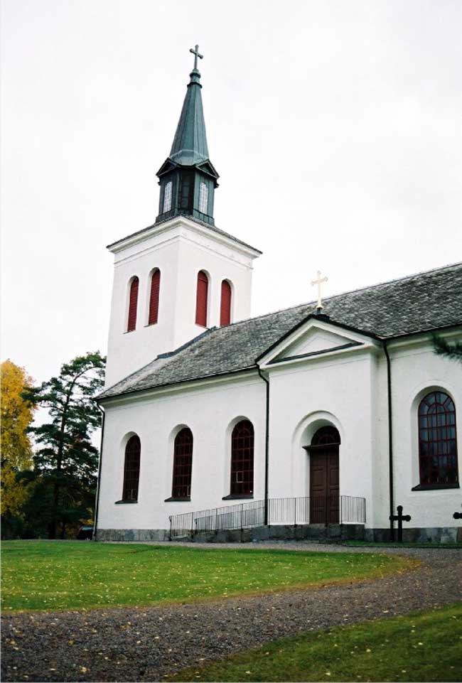 Kyrkan från sydväst.