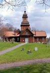 Roslags-Kulla kyrka från väster.