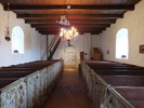 Arilds kapell sett från koret i öster mot ingången.