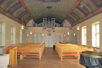 Allhelgonakyrkan, Raus församling, långhuset mot orgelläktaren