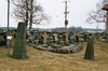 Rackeby kyrkogård med äldre stenkors, runsten mm.  Neg.nr 03/119:16