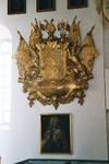 Sunnersbergs kyrka, koret. Epitafium från 1747 över Clas Ekeblad d.ä.  Neg.nr 03/122:05