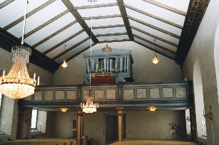 Tranums kyrka, orgelläktare. Neg.nr 03/138:24.