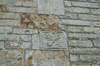 Gösslunda kyrka. Relief på långhusets sydfasad.  Neg.nr 03/114:12