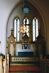 Tådene kyrka, korfönster med glasmålningar. Neg.nr.03/140:20
