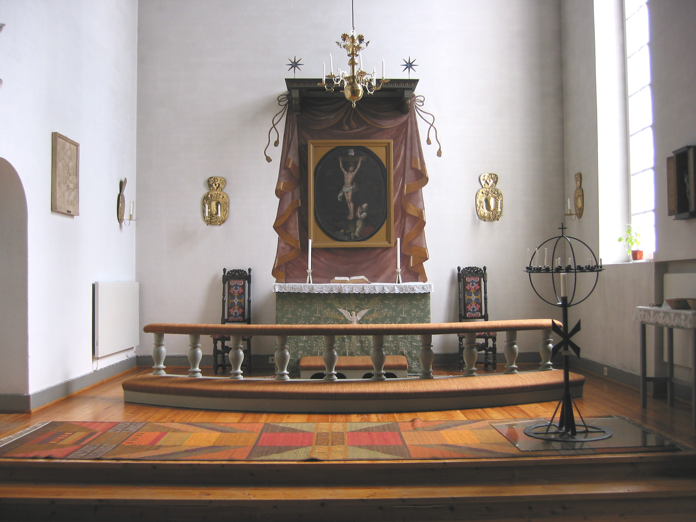 Funäsdalens kyrka, interiör, kyrkorummet, koret.

