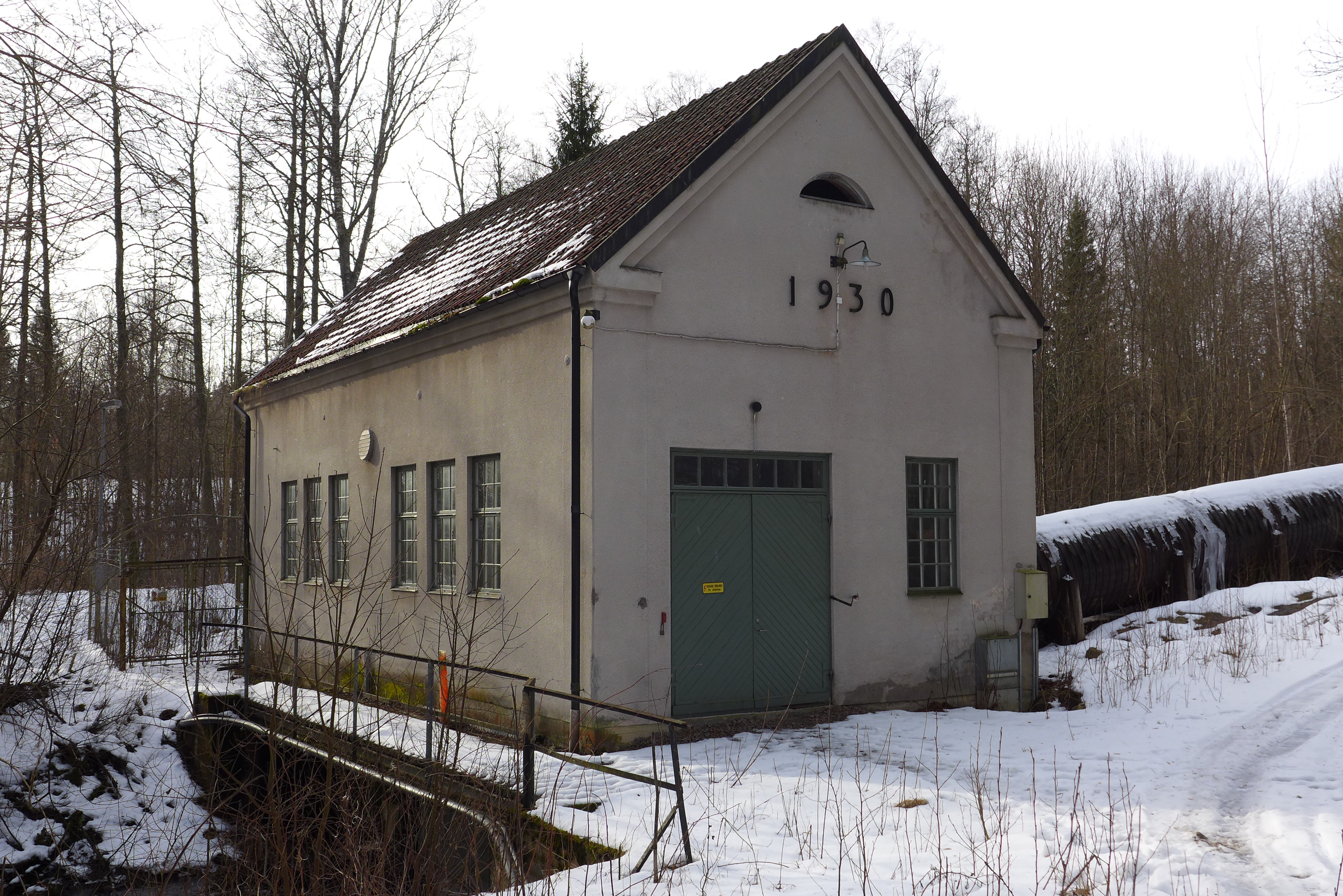 Korsbyns kraftverk byggdes 1930. 