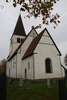 Kyrkobyggnaden från SO.