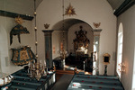 Frösö kyrka, interiör, kyrkorummet sett mot koret i öster. 