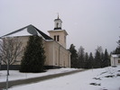 Hässjö kyrka, exteriör, vy från öster/ nordöst.  