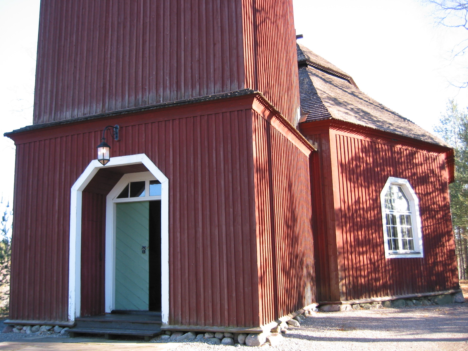 Lagfors kapell / Gustafs kyrka, exteriör, vy från söder. 