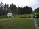 Hemsö kyrkas kyrkogård, vy från norr. 