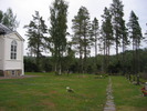 Hemsö kyrkas kyrkogård, vy från sydväst. 