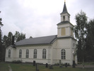 Hemsö kyrka, exteriör, norra fasaden. 