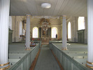 Stigsjö kyra, interiör, kyrkorummet, vy mot koret från väster.