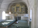 Stigsjö kyrka, interiör, kyrkorummet, vy mot läktaren från koret. 