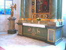 Härnösands Domkyrka, interiör, kyrkorummet, altarbordet. 