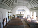Junsele kyrka, interiör, kyrkorummet, vy mot koret från läktaren. 