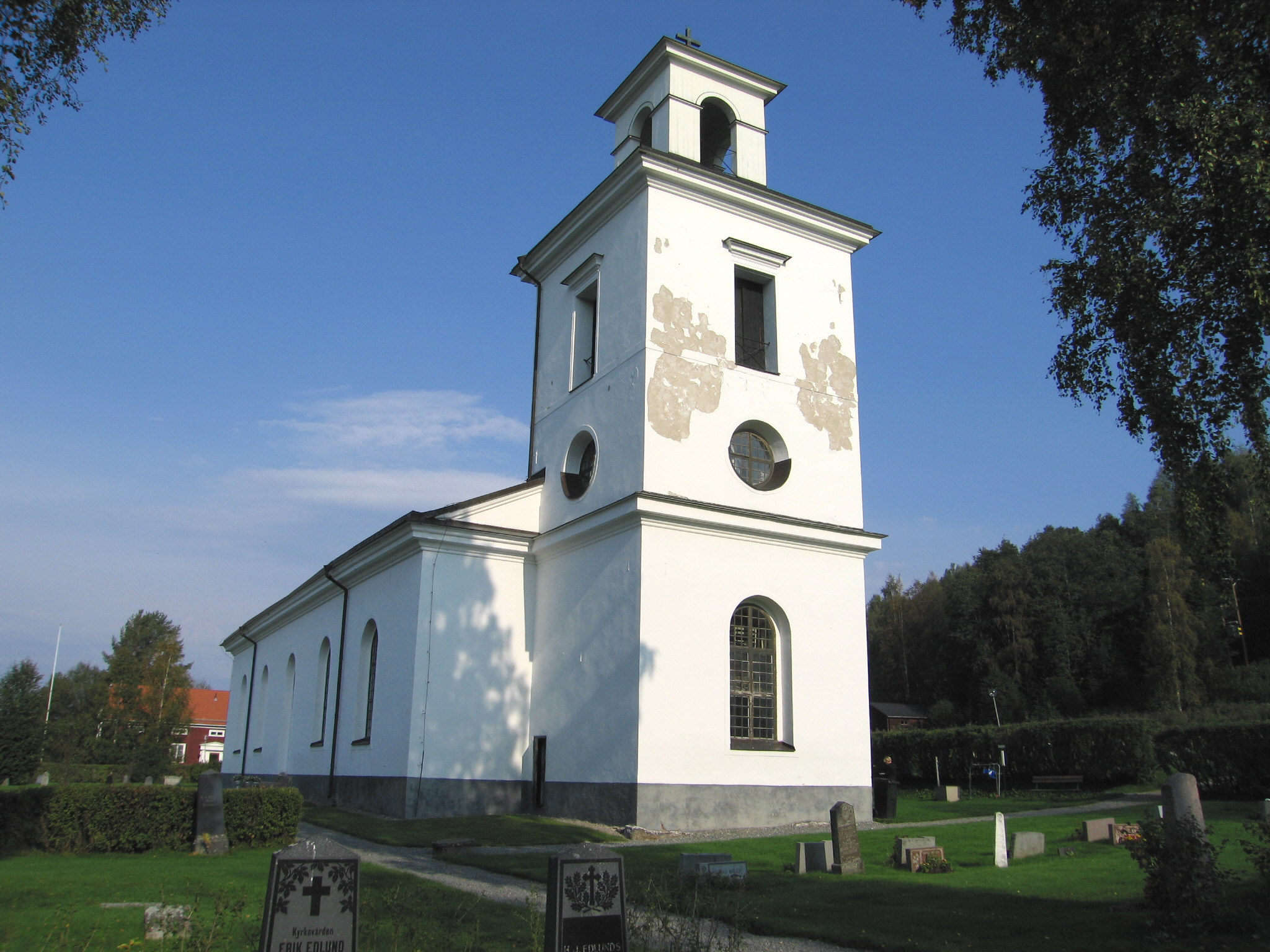 Resele kyrka, exteriör, östra fasaden. 