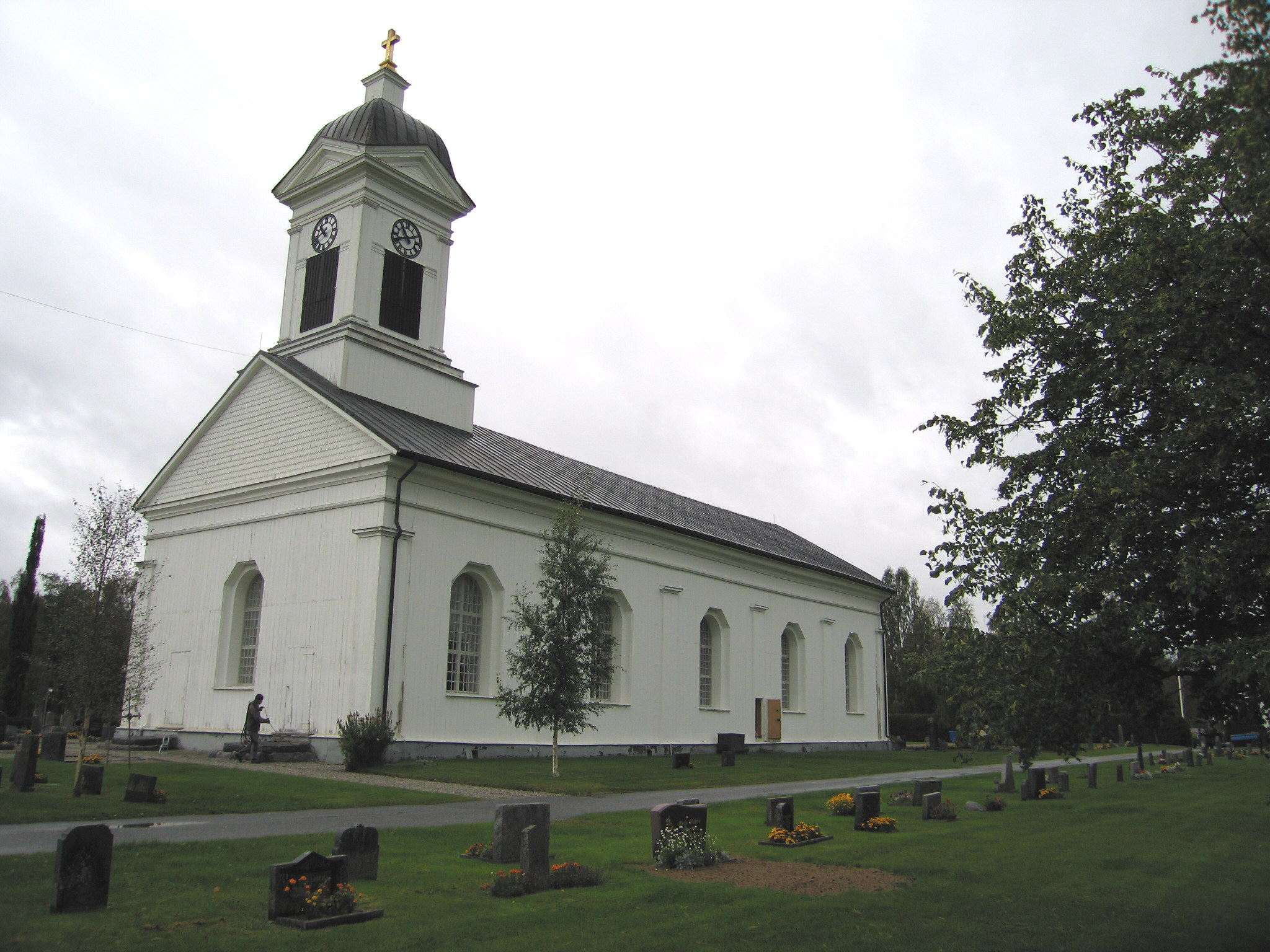 Ådals-lidens kyrka, exteriör, norra fasaden sedd från nordväst. 