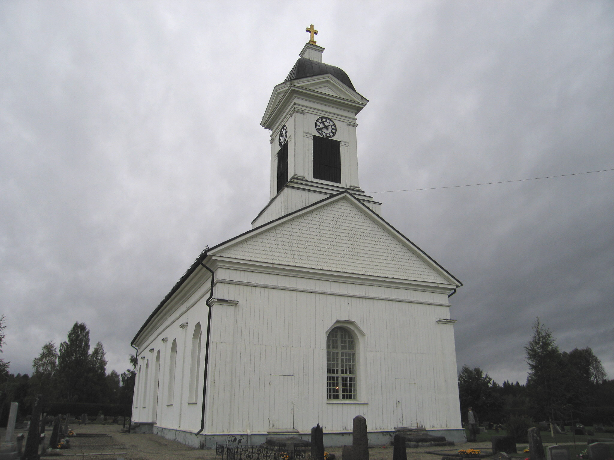 Ådals-lidens kyrka, exteriör, östra fasaden. 