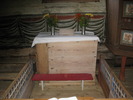 Barsta kapell, interiör, altarbord.